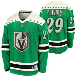 Marc-andre Fleury #29 Vegas Golden Knights Trikot 2021 St Patricks Day Grün Breakaway